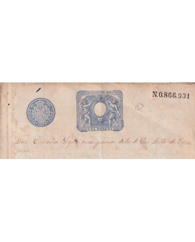 1894-PS-6 ESPAÑA SPAIN REVENUE SEALLED PAPER 1894 SELLO 12º.