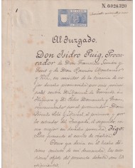 1896-PS-8 ESPAÑA SPAIN REVENUE SEALLED PAPER 1896 SELLO 9º.