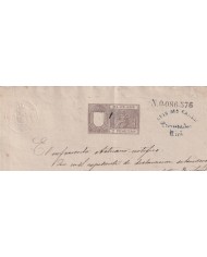 1896-PS-10 ESPAÑA SPAIN REVENUE SEALLED PAPER 1896 SELLO 11º.