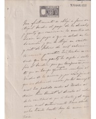 1896-PS-12 ESPAÑA SPAIN REVENUE SEALLED PAPER 1896 SELLO 13º.