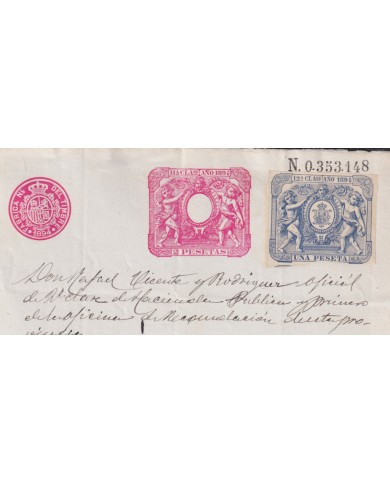 1894-PS-7 ESPAÑA SPAIN REVENUE SEALLED PAPER 1894 SELLO 11º + POLIZA.