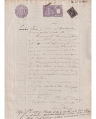 1899-PS-7 ESPAÑA SPAIN REVENUE SEALLED PAPER 1899 SELLO 12º + 20c WAR TAX.