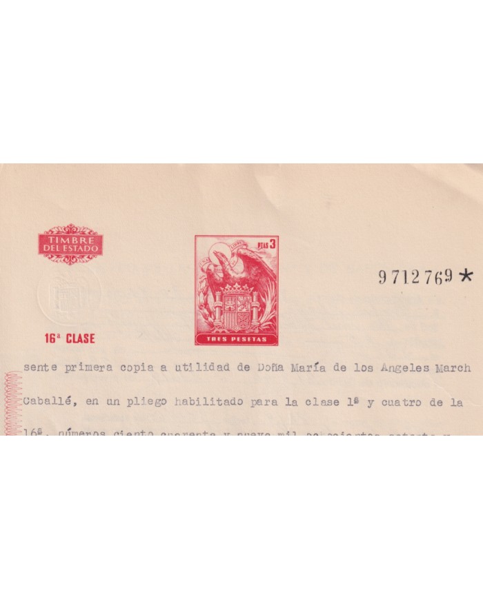 1960-PS-1 ESPAÑA SPAIN REVENUE SEALLED PAPER 1960 SELLO 16º.