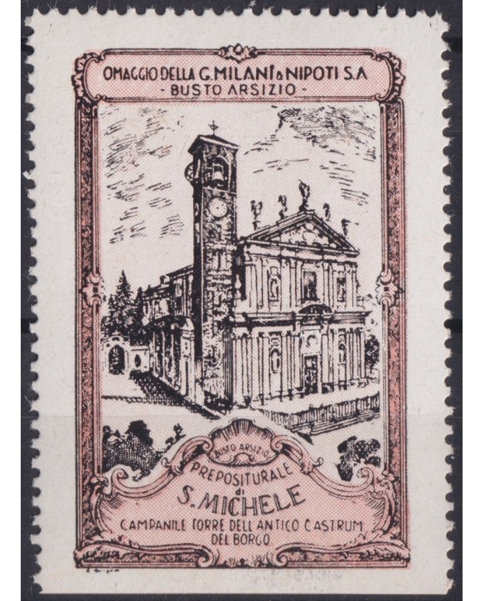 F-EX17456 ITALY ITALIA CINDERELLA 1930 BUSTO ARSIZIO S S. MICHELE CHURCH 40x53 mm ORIGINAL GUM