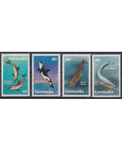 F-EX46754 GRENADA MNH 1983 MARINE WILDLIFE SAVE THE WHALE FISH PECES CORAL.