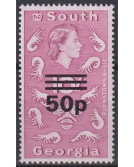 F-EX46756 SOUTH GEORGIA FALKLAND MNH 1971 MARINE WILDLIFE 50p LOBSTER FISH PECES