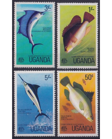 F-EX46767 UGANDA MNH 1977 MARINE WILDLIFE FISH PECES SAILFISH MARLIN.
