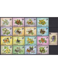 F-EX46006 LESOTHO MNH 1986 BUTTERFLY MARIPOSAS PAPILLON + 10m BIRD.