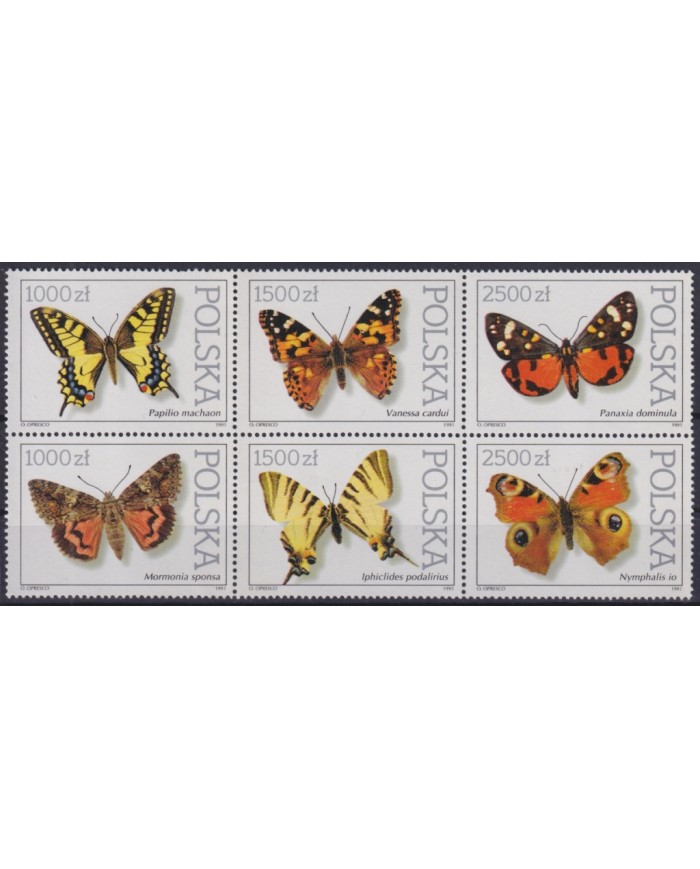 F-EX46772 POLAND MNH 1991 ENTOMOLOGY INSECTS BUTTERFLY MARIPOSAS PAPILLON.