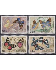 F-EX46782 ZAMBIA MNH 1980 INSECTS BUTTERFLY MARIPOSAS PAPILLON.