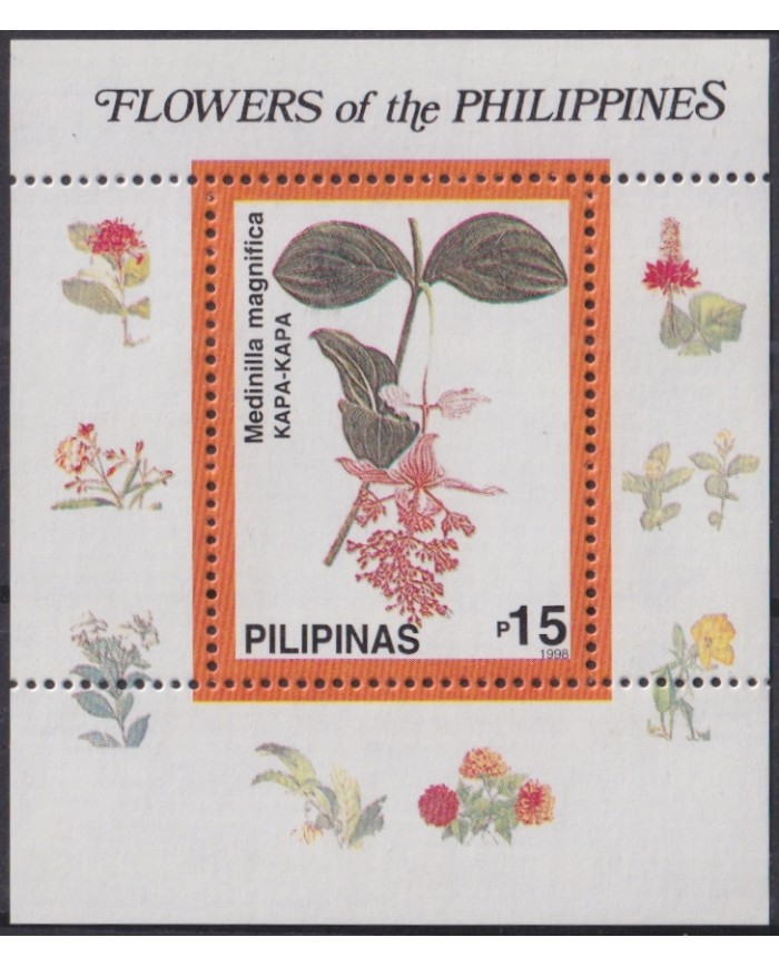F-EX44955 PHILIPPINES MNH 1998 MEDICINAL PLANTS FLOWER FLORES.