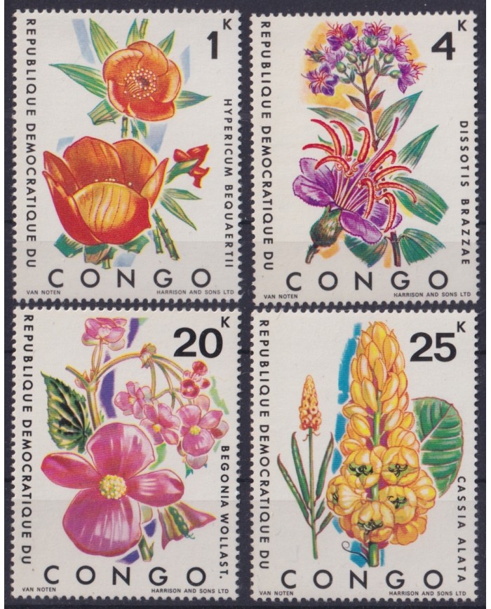 F-EX44956 CONGO MNH 1971 FLOWER FLORES LILY ORCHILD.