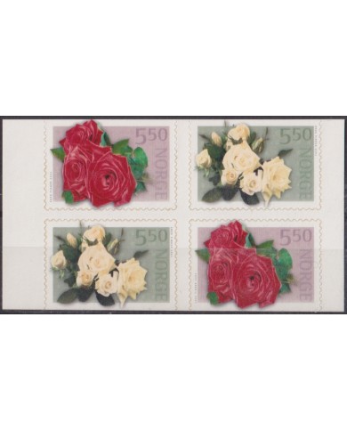 F-EX44957 NORWAY MNH 2002 FLOWER FLORES ROSA.