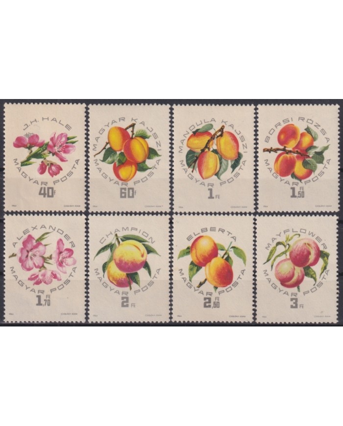 F-EX35383 HUNGARY MNH 1964 FLOWER FLORES FRUIT FLOWER FOOD.