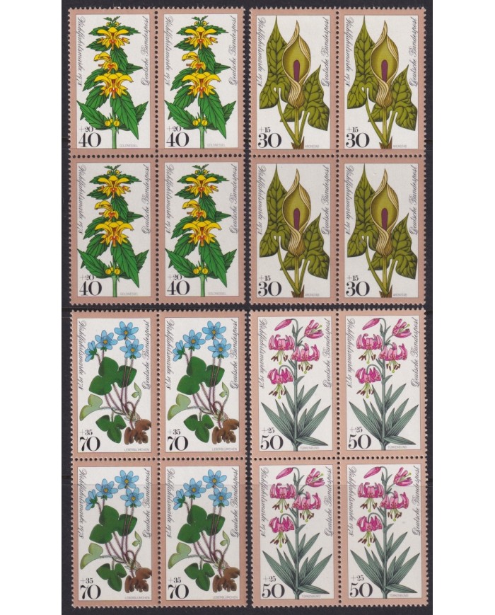F-EX45141 GERMANY MNH 1978 FLOWER FLORES BLOCK 4.