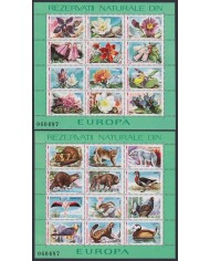 F-EX34786 HUNGARY MNH 1987 EUROPE BIRD DUCK FLAMINGO & ORCHILD FLOWER FLORES