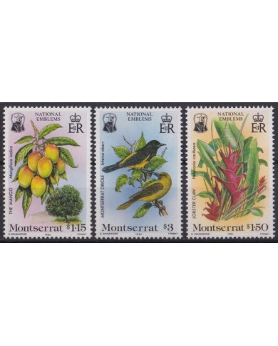 F-EX46879 MONTSERRAT MNH 1985 FLOWER FLORES FAUNA BIRD FRUIT FOOD.