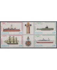 F-EX44944 ITALY MNH 1979 HISTORIC SHIP BATTLESHIP SUBMARINE.