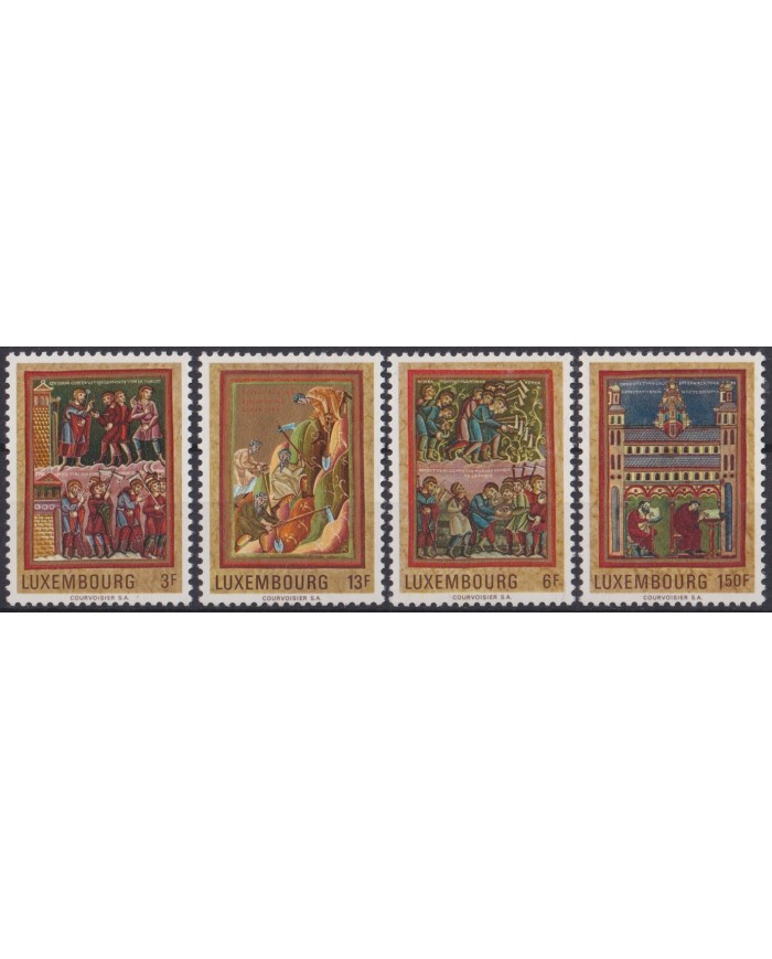 F-EX44947 LUXEMBURG MNH 1971 MEDIEVAL ART MINIATURE.