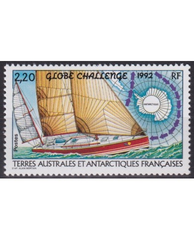 F-EX45239 TAAF FRANCE MNH 1992 GLOBE CHALLENGE GLOBE SHIP BARCOS.