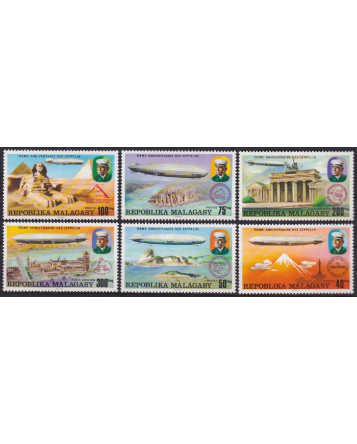 F-EX46991 MADAGASCAR MNH 1976 75th ANNIV ZEPPELIN.