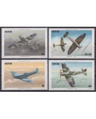 F-EX46994 NEVIS MNH 1986 50th ANNIV SPITFIRE WAR AIRPLANE SEAFIRE.