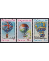 F-EX46996 BARBUDA MNH 1983 BALLOON 200th ANIV MANNED FIRST FLIGHT GLOBE.