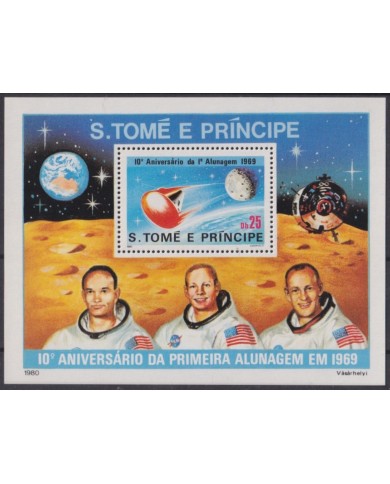 F-EX46999 SAO TOME I PRINCIPE MNH 1979 10th MAN IN MOON COSMOS ASTRONOMY.