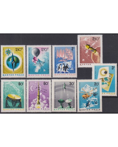 F-EX44942 HUNGARY MNH 1965 QUIET SUN YEAR SPACE COSMOS ASTRONOMY.