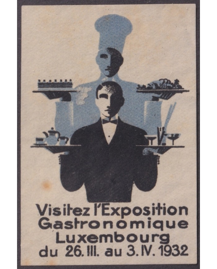 F-EX17461 LUXEMBURG LUXEMBURGO CINDERELLA 1932 KITCHEN COOK FOOT NO GUM 40x60mm