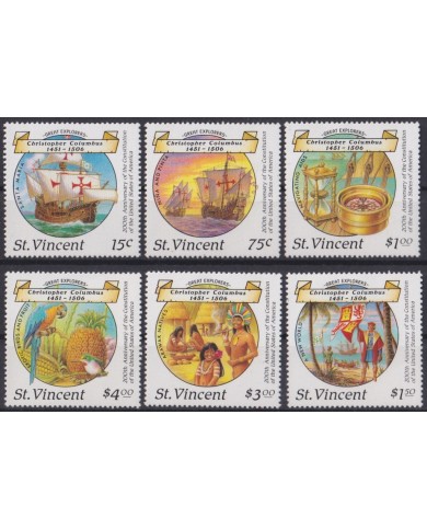 F-EX46966 ST VINCENT MNH 1988 DISCOVERY COLON COLUMBUS SHIP BARCOS.