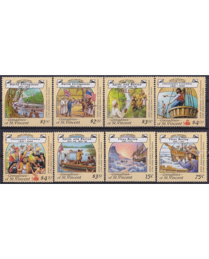 F-EX46967 GRENADINES ST VINCENT MNH 1988 DISCOVERY COLON COLUMBUS SHIP BARCOS.