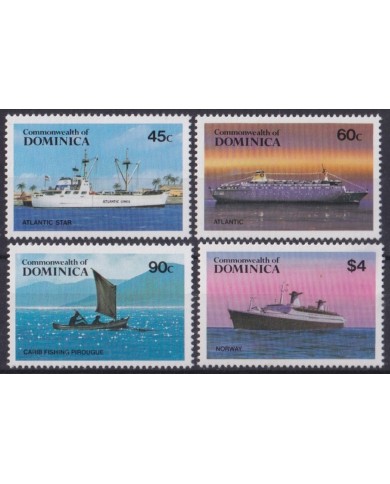 F-EX47033 DOMINICA MNH 1984 SHIP CRUCER ATLANTIC STAR NORWAY PIROUGUE.