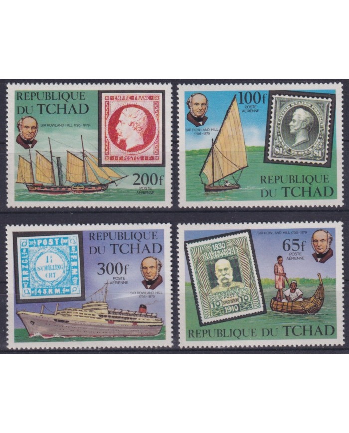 F-EX47071 CHAD TCHAD MNH 1979 SHIP BARCOS ANIV OF ROWLAND HILL.