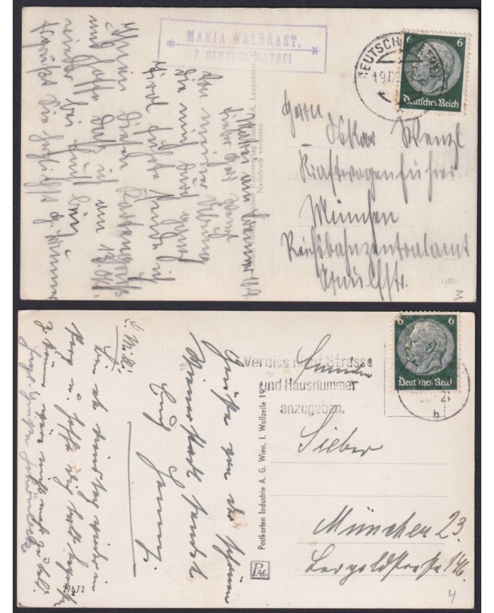 F-EX16377 ALEMANIA GERMANY  AUSTRIA WWII POSTAL USED