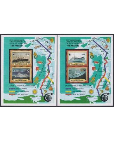 F-EX46593 BRITISH VIRGIN Is MNH 1986 20 ANIV CABLE & WIRELESS SHIP TELEPHON.