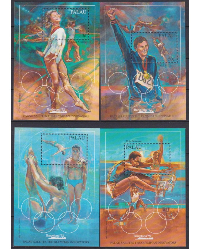 F-EX45832 PALAU MNH 1992 OLYMPIC GAMES BARCELONA ATHLETISM SWIMMING GYMNASTIC.