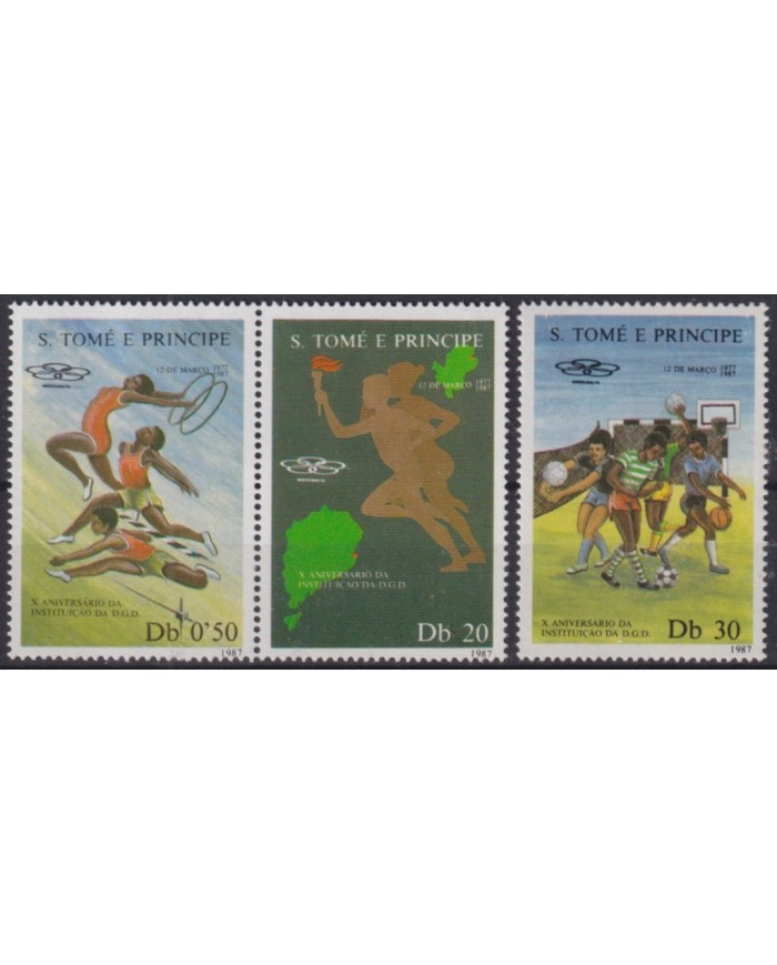 F-EX46858 SAO TOME I PRINCIPE MNH 1987 OLYMPIC GAMES BARCELONA TENNIS SOCCER.