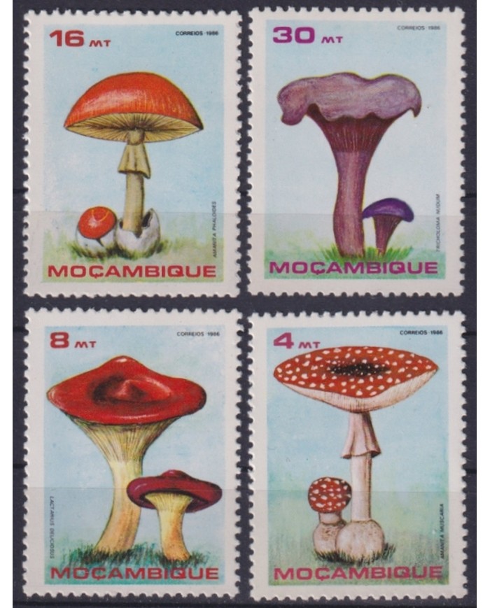 F-EX46939 MOZAMBIQUE MNH 1986 MUSHROOMS CHAMPIGNON FUNGI.
