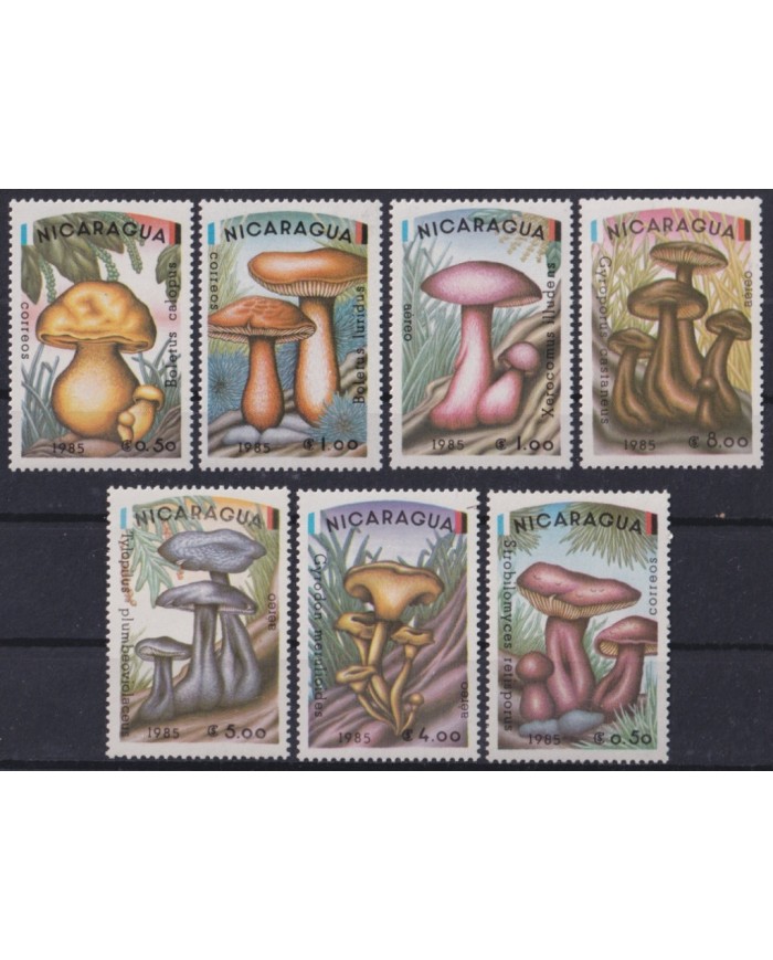 F-EX46938 NICARAGUA MNH 1986 MUSHROOMS CHAMPIGNON FUNGI.