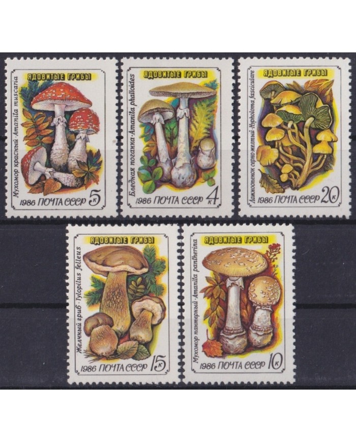 F-EX46955 RUSSIA MNH 1986 MUSHROOMS CHAMPIGNON FUNGI.