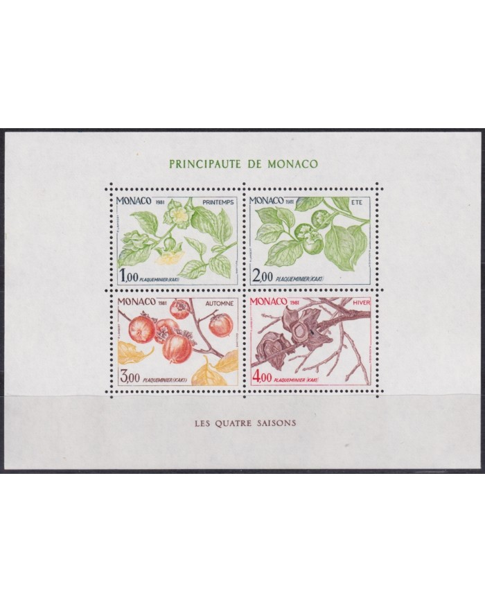 F-EX45142 MONACO MNH 1981 FLOWER FLORES FRUIT FOOD.