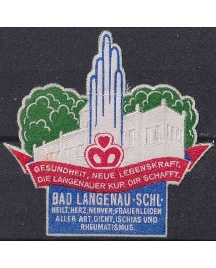 F-EX17534 GERMANY CIRCA 1930 CINDERELLA 50x50mm MEDICINE RHEUMATISM. DEFECTOS