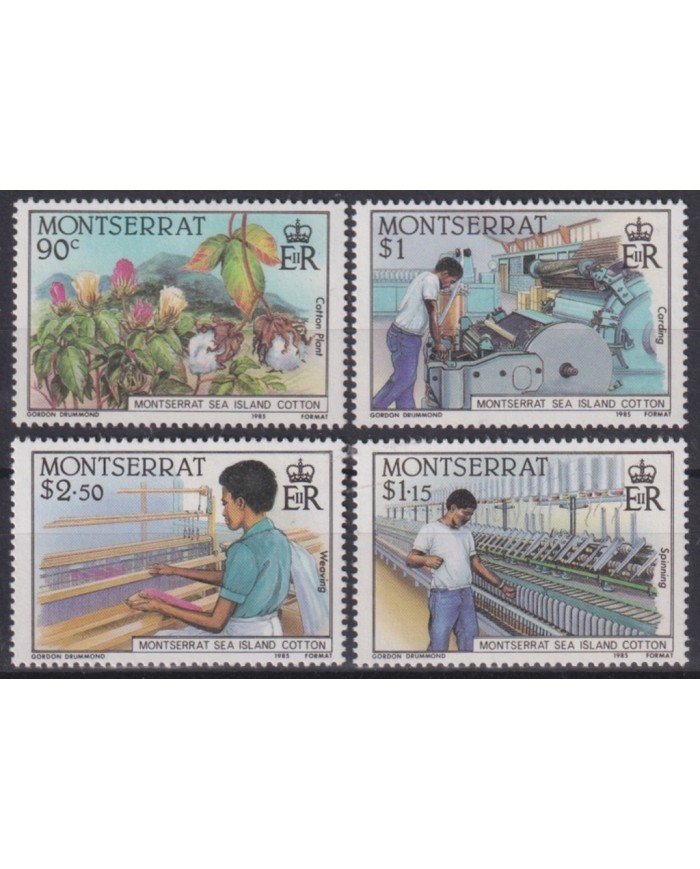 F-EX47081 MONTSERRAT MNH 1985 FLOWER FLORES COTTON FACTORY.