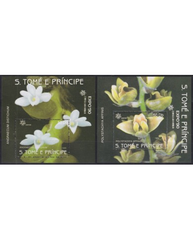 F-EX47072 SAO TOME I PRINCIPE MNH 1990 EXPO FLOWER FLORES.