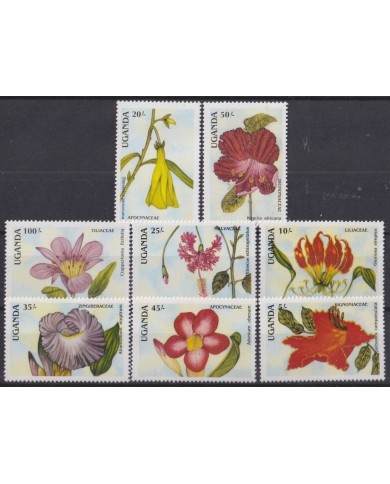 F-EX47092 UGANDA MNH 1988 FLOWER FLORES.
