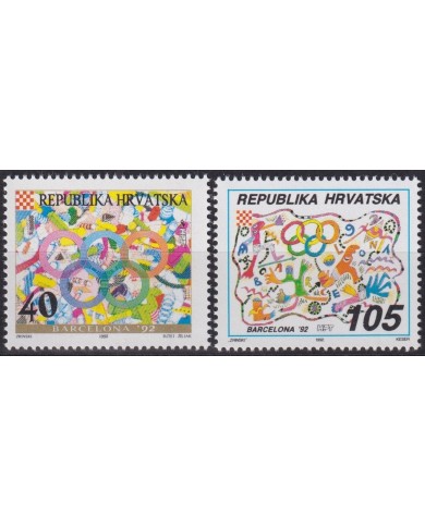 F-EX45211 CROATIA HRVATSKA MNH 1992 OLYMPIC GAMES BARCELONA DRAWING.