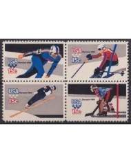 F-EX45154 USA US MNH 1980 WINTER OLYMPIC LAKE PLACID SKI SKITING.