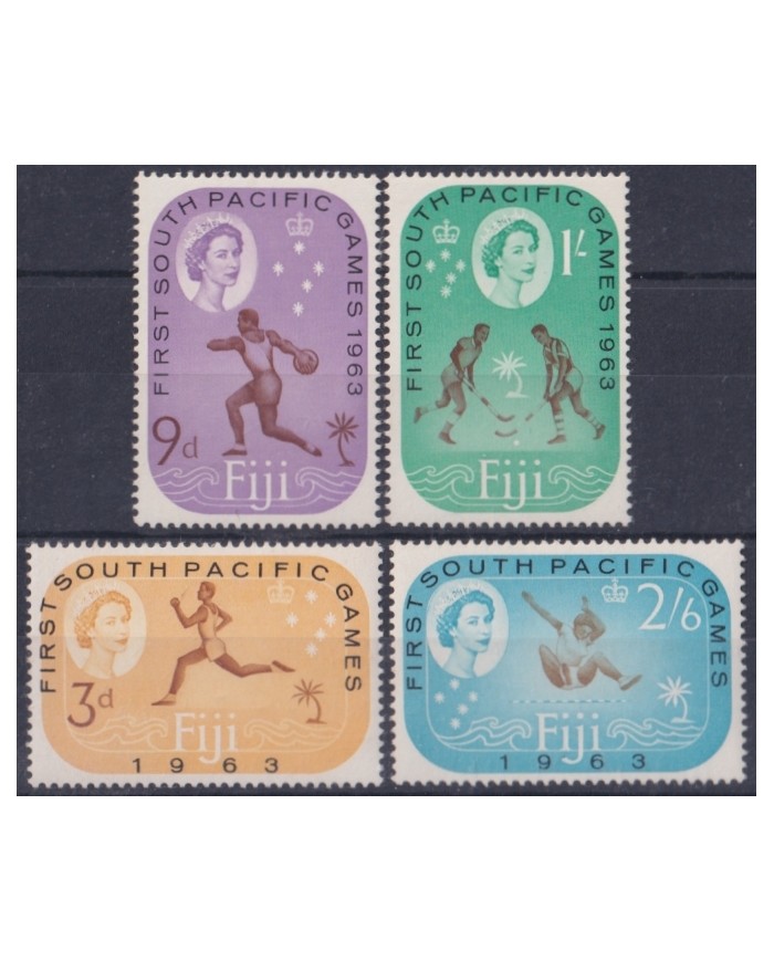 F-EX44981 FIJI MNH 1963 SOUTH PACIFIC GAMES HOCKEY ATHLETISM.