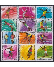 F-EX46577 GUINEA MNH 1976 OLYMPIC GAMES FOOTBALL SOCCER SWIMMING.